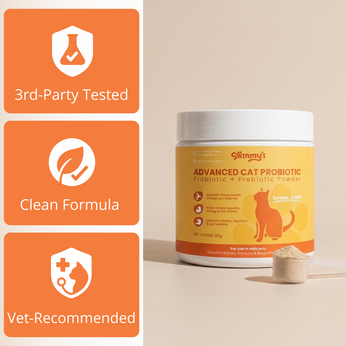 Sammy’s™ Advanced Probiotic + Prebiotic Powder (60gram)